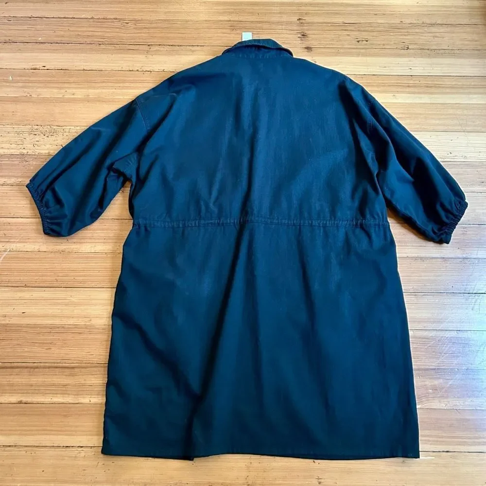 J. Crew cinched zip-up dress in drapey cotton. Size L. NWT.